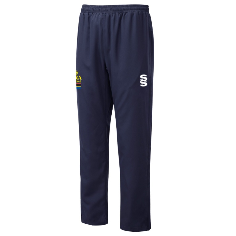 POPLIN TRACK PANT WITH LYCRA-Navy